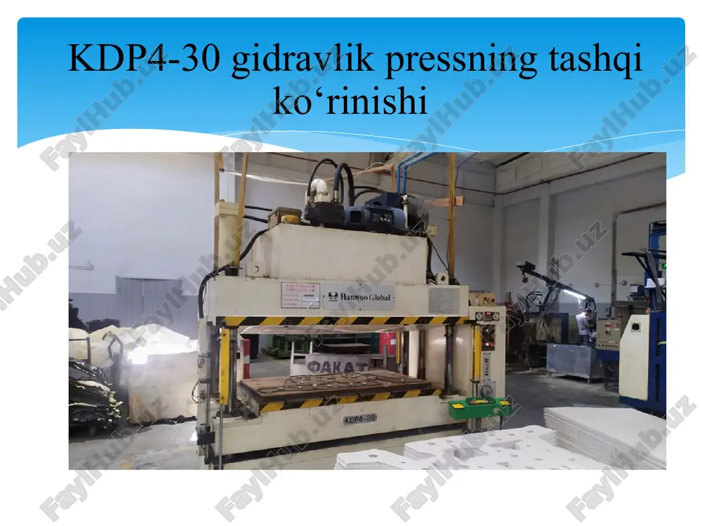 amka pressning sxematik koʻrinishi elektr yuritma turlari va pressga mos variant tanlovi zamonaviy sanoat texnologiyalarida elektr yuritmaning roli juda muhim. ayniqsa, og‘ir yuklamali va uzluksiz ishlov beruvchi mashinalarda elektr yuritma tanlovi butun tizimning samaradorligi, energiya iste’moli va ishonchliligini belgilaydi. kdp4-30 press dastgohi kabi avtomatlashtirilgan gidravlik tizimda bu tanlov yanada murakkabroq, chunki harakat fazalari turli yuklama va tezlikda amalga oshiriladi. press qurilmalari uchun elektr yuritma tanlashda asosiy maqsad — harakatni samarali, xavfsiz va energiyaviy jihatdan tejamkor boshqarishdir. bu bo‘limda turli elektr yuritma turlarining ishlash prinsipi, afzallik va kamchiliklari, press qurilmasi bilan mosligi tahlil qilinadi va optimal variant asoslanadi. maxsus qism ko‘rsatkich dc yuritma asinxron (ac) sinxron servo tezlik nazorati juda yaxshi yaxshi (vfd bilan) juda yaxshi juda aniq yuklama bardoshliligi o‘rtacha yuqori yuqori o‘rtacha pozitsiyaviy aniqlik yaxshi yaxshi a’lo juda a’lo xizmat muddati past yuqori yuqori o‘rtacha ta’mirlash chastotasi tez kam kam tez-tez avtmatlashtirilga moslik o‘rtacha yuqori yuqori yuqori narxi o‘rtacha …