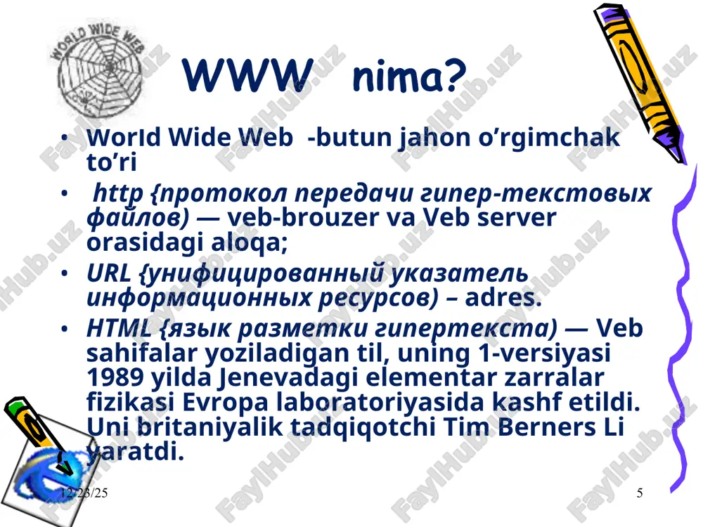 html tili va veb-sahifalar tayyorlash - Page 5