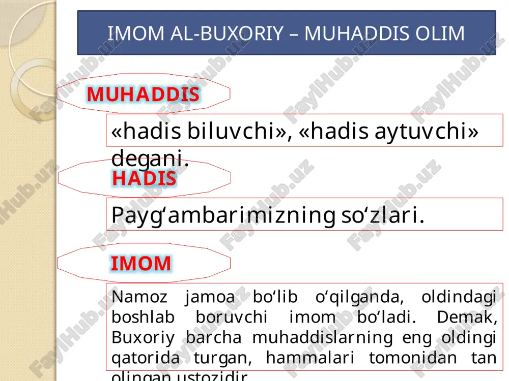 imam al-bukhariyning hayoti va turmush tarzi - Page 5