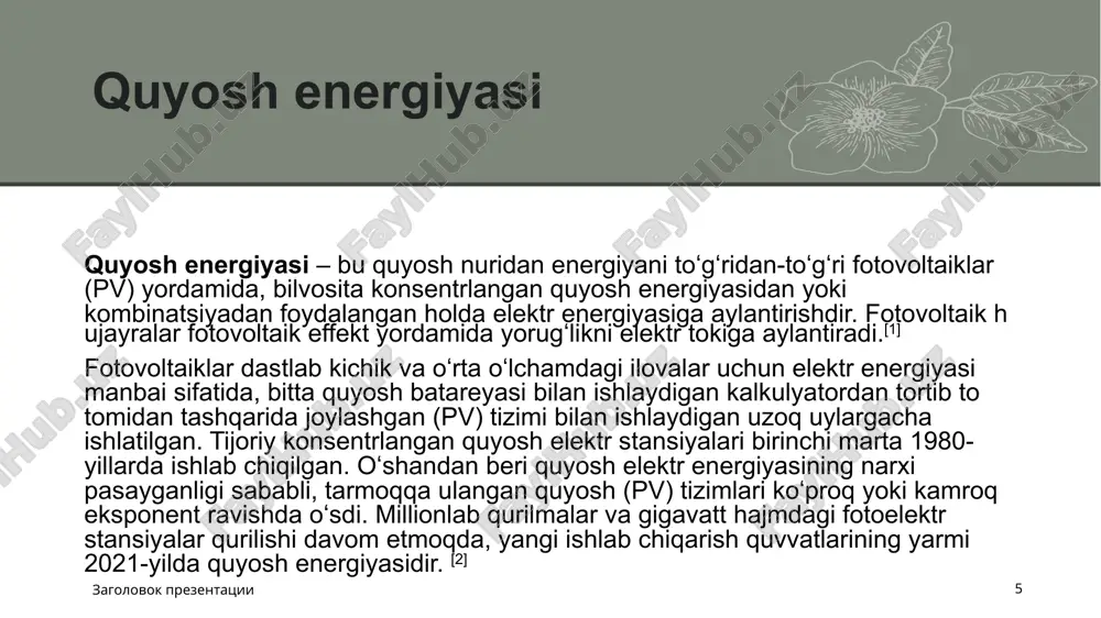 quyosh energiyasining atmosfera va yer sirtidagi o’zgarishlari - Page 5