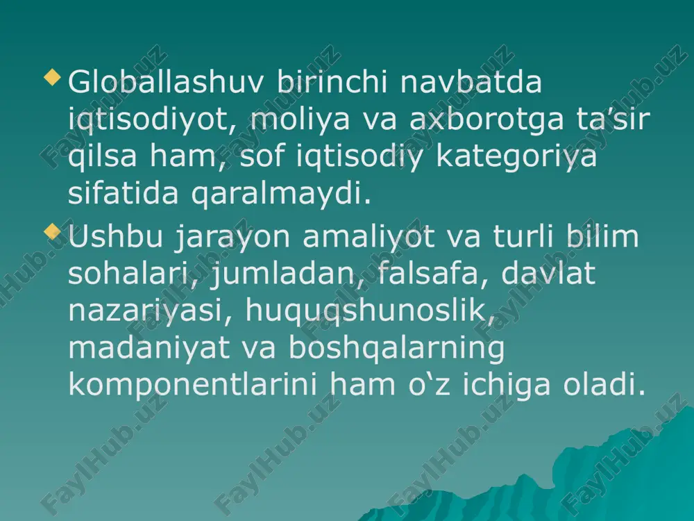 globallashuv jarayonlarining mamlakatlariqtisodiy xavfsizligi - Page 5