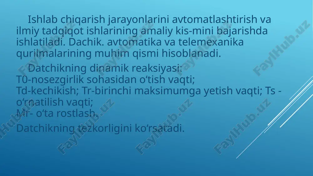datchiklar va ularning tavsiflari - Page 5