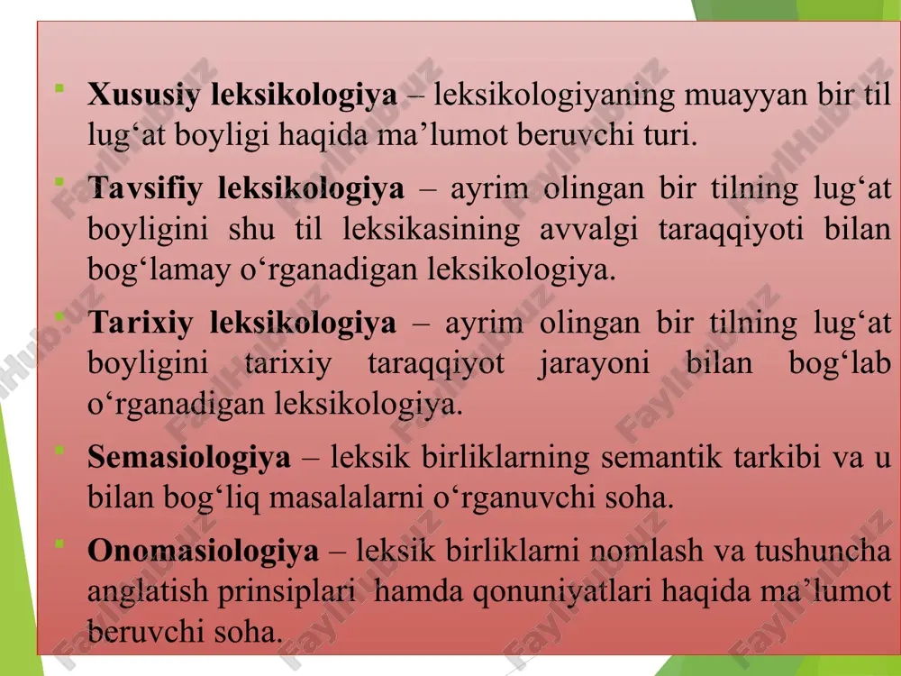 hozirgi o‘zbek adabiy tilining leksik sathi va leksikologiyasi - Page 5