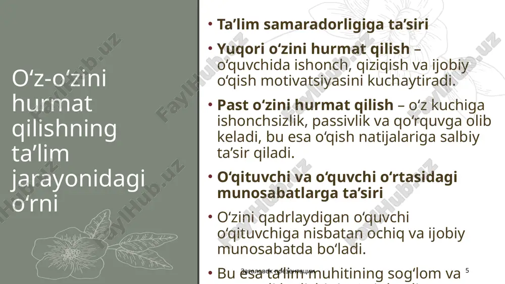 o‘z-o‘zini hurmat qilish - Page 5