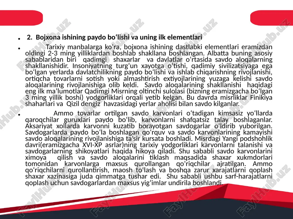 ‘plab uchratganligini ta’kidlab o‘tadi. samarqandga hindistondan attorlik va bo‘yoq buyumlari, xitoydan ipak gazlamalar, har xil chinnilar, qimmatbaho toshlar, shimoldan esa noyob po‘stinlar karvonlari ko‘plab kelardi. bu yerdan osiyoning boshqa shaharlariga, yevropa mamlakatlariga ham karvonlar jo‘natilar edi. savdogarlar shu yo‘l bilan xorazm orqali nijniy novgorod, xatto moskvagacha yetib borardilar. temur davlatida qonun ustuvorligiga va hamma masalalarda so‘z va ish birligiga kelishilganligi tufayli tartib-intizom, osoyishtalik, mamlakat bo‘yicha aloqa xizmati ibratli bo‘lgan. faqat ipak yo‘lidagina emas, sohibqiron davlatining hamma burchaklarida ham osoyishtalik o‘rnatilgan. mamlakatning hamma yo‘llarida ma’lum masofalarda maxsus musofirxonalar va karvonsaroylar qurilib, u yerlarda hamma shart-sharoitlar muhayyo etilgandi. bu xususda de klavixo qiziqarli ma’lumotlar keltirib, u kastiliyadan kelishida amir temur davlati chegarasiga kirib kelganida quyidagilarning guvohi bo‘lganligini yozadi: «yo‘llarga otlar tayyorlab qo‘yilardi. kimsasiz joylarda musofirxonalar tarzida katta binolar qurilib, yaqin shahar va qal’alarning aholisi bu binolarni suv va oziq-ovqat bilan ta’minlab turar edi. bu yerda otlarni boqib parvarishlovchi otboqarlar tayinlangan edi. yo‘lovchilarga …