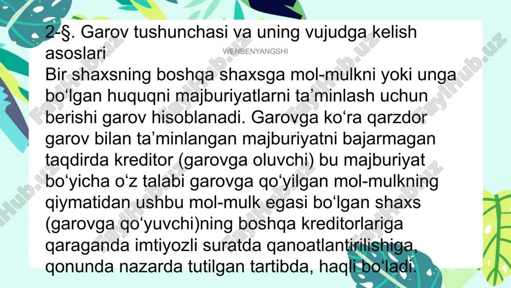 majburiyatlarning bajarilishini taminlash - Page 5