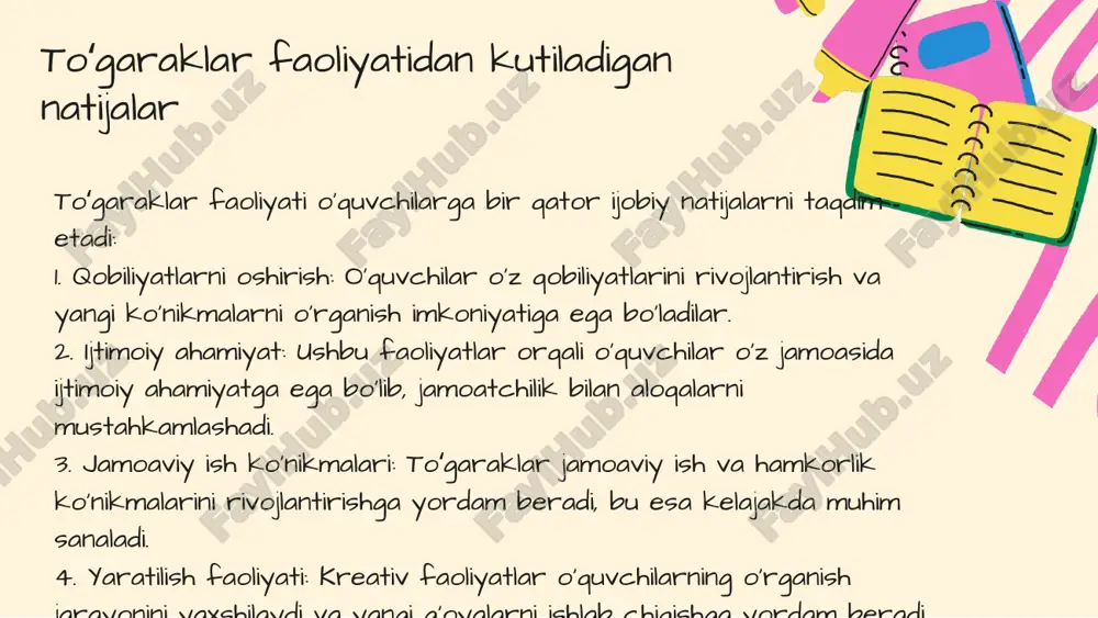 maktabda to'garak ishlarini tashkil etish - Page 5