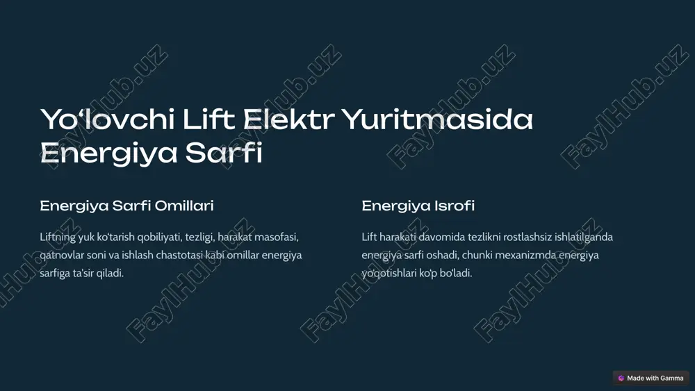 yo‘lovchi lift elektr yuritmasi - Page 5