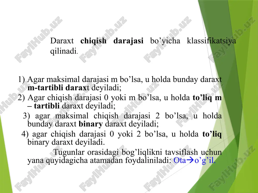daraxtsimon mahsulotlar: ma'lumotlar tuzilmasi va algoritmalar - Page 5
