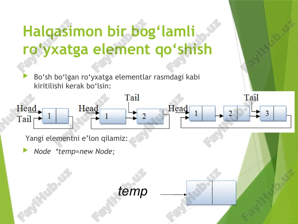 halqasimon ro‘yxatlar haqida mantiqiy tasvirlash - Page 5