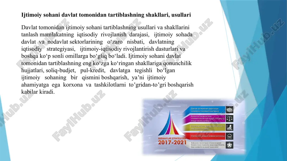 lmoqda, eng muhim jihati shundaki, bu kabi xalq isteʼmoli tovarlarining aksariyati bugungi kunda respublikamizda ishlab chiqarilmoqda. xususan, 2021 yilda har 100 xonadonga shaxsiy kompyuterlar soni 63 donani tashkil etdi (bu ko‘rsatkich 2016 yil 49 tani tashkil etgan), shu bilan birga 2016-2021 yillarda uyali aloqa vositalari bilan taʼminlanganlik soni 25,2 foizga oshdi va 2021 yil oxiriga kelib, 100 ta xonadonga 308 tani tashkil etdi. yaʼni, har bir xonadonga o‘rtacha 7 ta mobil telefon to‘g‘ri kelmoqda. jumladan, aholining shaxsiy yengil avtomobillar bilan taʼminlanganlik dara jasi 2021 yil yakuniga kelib, har 100 xonadonga 53 taga yetdi. shuningdek, har bir 100 xonadonga to‘g‘ri kelgan televizorlar soni 170tani tashkil etmoqda. shuningdek, sovutgich va muzlatgichlar - 114 dona, konditsionerlar - 43 dona, elektr changyutgichlar-64dona, kir yuvish mashinalari - 94dona tashkil etdi. bundan tashqari, shaxsiy kompyuterlar, ko‘chma kompyuterlar (noutbuklar, netbuklar), planshetlar hamda uyali aloqa vositalarining aholi hayotiga shiddat bilan kirib kelishi va bu vositalarning imkoniyatlari kundan- kunga …