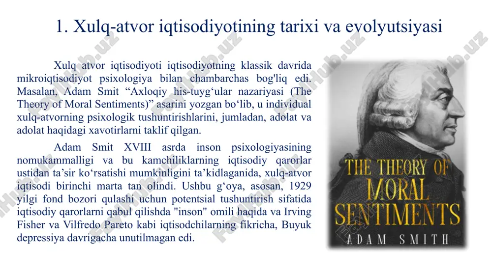 ari ishonchga moyillik. hozirgi tarafkashlik - hozirgi vaqtda to'lovlarni kelajakdagi ekvivalent xarajatlar/foydalardan ko'ra ko'proq baholash tendentsiyasi. shuningdek, biz kelajakdagi to'lovlarni vaqtga mos kelmaydigan tarzda chegirmamiz mumkin. istiqbol nazariyasi - bu g'oya, biz daromaddan ko'ra ko'proq yo'qotishlardan aziyat chekamiz. shuningdek, u nisbiy boshlang'ich nuqtasiga urg'u beradi. biz foydalilikni yakuniy nuqtamizdan ko'ra, yo'qotishimiz/yutug'imiz asosida baholaymiz. ratsional iqtisodiy odam - bu individual xatti-harakatlarning klassik ko'rinishi. bu shaxslarni taxmin qiladi 1) oqilona va yaxshi ma'lumotga ega. 2) ularning foydasini maksimal darajada oshirishga intiling. xulq-atvor iqtisodiyoti ushbu an'anaviy donolikka qarshi turishga asoslanadi. o‘zaro munosabat - biz o'zaro davolanishga harakat qiladigan kuchli ijtimoiy bosim. agar bizga "yomon" munosabatda bo'lishsa, biz odamni "jazolashga" harakat qilishimiz mumkin - bu o'z foydamizni yo'qotishimizga olib kelsa ham. xuddi shunday, biz yaxshi xulq-atvorni mukofotlashga harakat qilamiz (masalan, sovg'a berish tushunchasi) aniqlik - biz bir martalik so'nggi voqealarga ko'proq ahamiyat berganimizda. misol uchun, agar biz british airways bilan yomon tajribaga ega bo'lsak, …