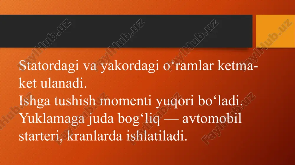 elektromexanik qurilmalar nimani matematik model asosida tuzish - Page 5