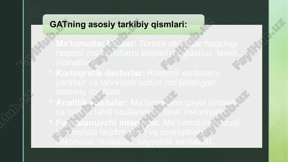 turstik ob'ektlar joylashuvini geoaxborot tizmida shakillantrish - Page 5