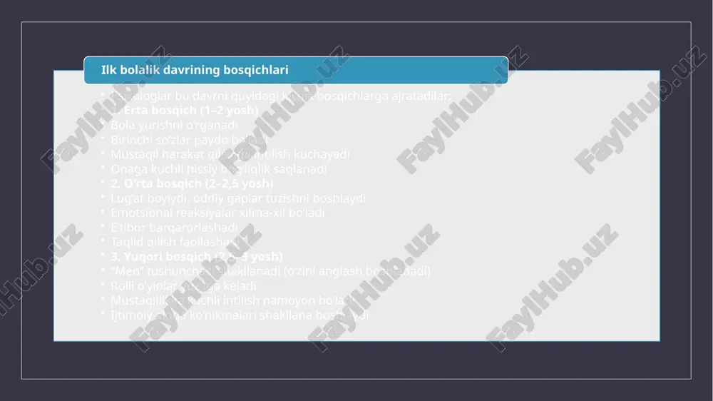 ilkbolalik davri psixik rivojlanish xususiyatlari - Page 5
