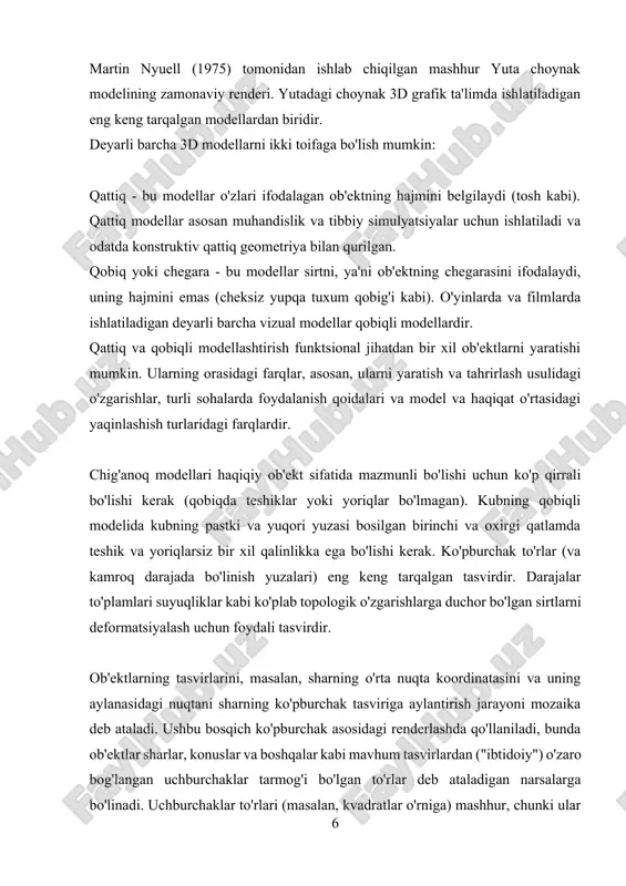 sh - bo'linma sirtini modellashtirish - bu asosiy to'rdan silliq va organik shakllarni ishlab chiqarish uchun ishlatiladigan usul. divanlar, yostiqlar va ergonomik stullar kabi mebel qismlarini yaratishda ayniqsa qimmatlidir. asosiy to'rni qismlarga bo'lish va sirtni tekislash orqali yuqori sifatli modellar yaratiladi, ular marketing yoki elektron tijorat maqsadlari uchun juda mos keladi. nurbs modellashtirish bir xil bo'lmagan ratsional asosli shplaynlar (nurbs) silliq va aniq yuzalarni yaratishda juda samarali. ushbu uslub mebelni murakkab detallar va egri chiziqlar bilan modellashtirish uchun ideal. nurbs sirtlari hatto o'lchamli yoki o'zgartirilganda ham silliqligini saqlab qoladi, bu esa dizaynerlarga mebelning o'lchami yoki shaklini sifat va estetikaga putur etkazmasdan o'zgartirish imkonini beradi. mantiqiy operatsiyalar - boolean operatsiyalari deb ham ataladigan mantiqiy 3d modellash, bir nechta ob'ektlar yoki hajmlarni birlashtirish yoki ayirish orqali murakkab shakllarni yaratish uchun 3d kompyuter grafikasida qo'llaniladigan texnikani anglatadi. kerakli shaklga erishish uchun geometrik ibtidoiy yoki to'rlarda birlashma, kesishish va farq kabi operatsiyalarni bajarishni o'z …