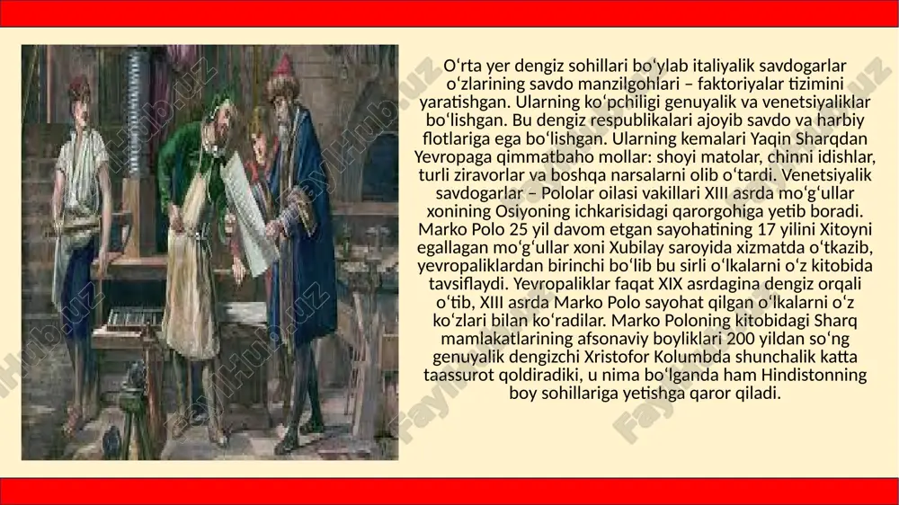 o‘rta asrlarda tovar ishlab chiqarishning yuksalishi. bozor va yarmarkalar - Page 5