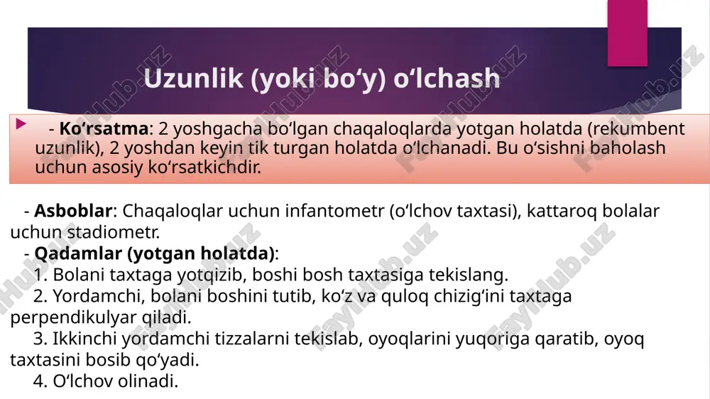 bolalarni antropometrik tekshirish usullari - Page 5