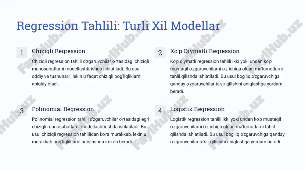tijorat faoliyatida regression tahlildan foydalanish - Page 5