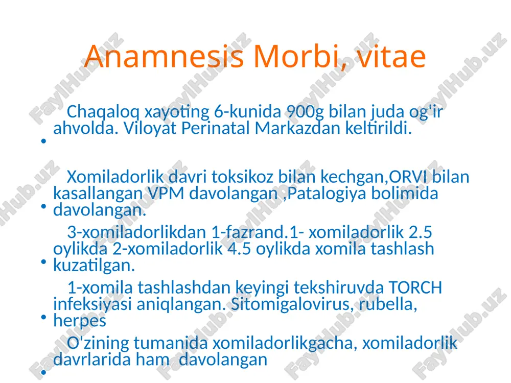 o'zgarishsiz. rangi ko'kimtir sionotik. fiziologik reflekslar giporefleksiya. oziqlanishi nazogastral zond orqali. nafas olish yuzaki . burun og'iz burchagi sionotik. nafas olishda yordamchi muskullar ishtirok etyapti. o'pkada sustlashgan nasaf eshitilyapti. yurak tonlari bog'iqlashgan. qorni yumshoq. axlati sarg'ish qoramtir. siyishi pampersga. muolajalar varaqa asosida 2.12.2021 17:30 t-36.7 nafas -63ta. puls- 167ta vazni-900g chaqaloqning umumiy ahvoli og'irlashgan. ichki azolar faoliyati o'zgarishsiz. rangi ko'kimtir sionotik. fiziologik reflekslar giporefleksiya. oziqlanishi nazogastral zond orqali. nafas olish yuzaki . burun og'iz burchagi sionotik. nafas olishda yordamchi muskullar ishtirok etyapti. o'pkada sustlashgan nasaf eshitilyapti. yurak tonlari bog'iqlashgan. qorni yumshoq. axlati sariq .siyishi pampersga. muolajalar varaqa asosida image1.jpeg image2.jpeg image3.jpeg image4.jpeg