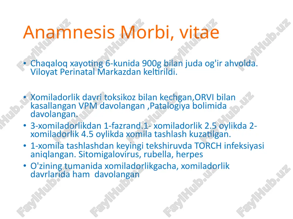 z. rangi ko'kimtir sionotik. fiziologik reflekslar giporefleksiya. oziqlanishi nazogastral zond orqali. nafas olish yuzaki . burun og'iz burchagi sionotik. nafas olishda yordamchi muskullar ishtirok etyapti. o'pkada sustlashgan nasaf eshitilyapti. yurak tonlari bog'iqlashgan. qorni yumshoq. axlati sarg'ish qoramtir. siyishi pampersga. muolajalar varaqa asosida 2.12.2021 17:30 t-36.7 nafas -63ta. puls- 167ta vazni-900g chaqaloqning umumiy ahvoli og'irlashgan. ichki azolar faoliyati o'zgarishsiz. rangi ko'kimtir sionotik. fiziologik reflekslar giporefleksiya. oziqlanishi nazogastral zond orqali. nafas olish yuzaki . burun og'iz burchagi sionotik. nafas olishda yordamchi muskullar ishtirok etyapti. o'pkada sustlashgan nasaf eshitilyapti. yurak tonlari bog'iqlashgan. qorni yumshoq. axlati sariq .siyishi pampersga. muolajalar varaqa asosida image1.jpeg image2.jpeg image3.jpeg image4.jpeg image5.jpeg