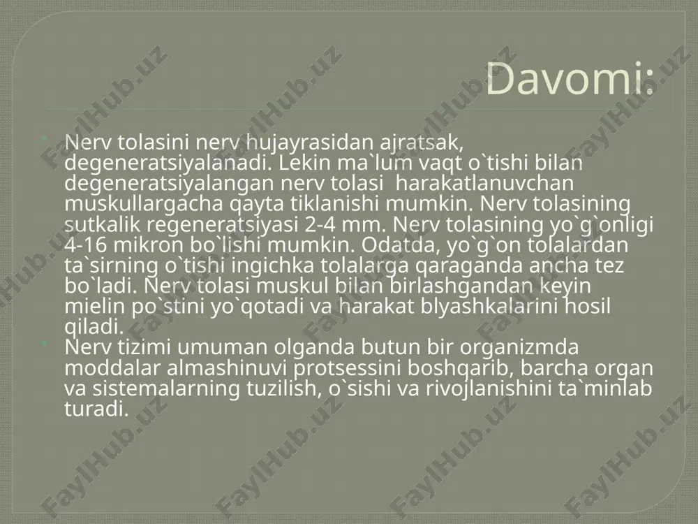 a qismida parasimpatik tolalar umuman bo`lmaydi. vegetativ nerv sistemasi ikki xil funktsiyani bajaradi: 1 effektor-ishga tushirish. 2. trofik-modda almashinuvi boshqarish. etiboringiz uchun raxmat /docprops/thumbnail.jpeg