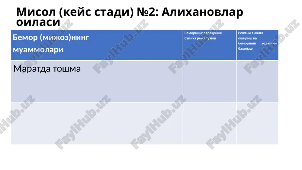 progressiv modelini oilalarga tashrif buyurish rejasini tuzish - Page 5