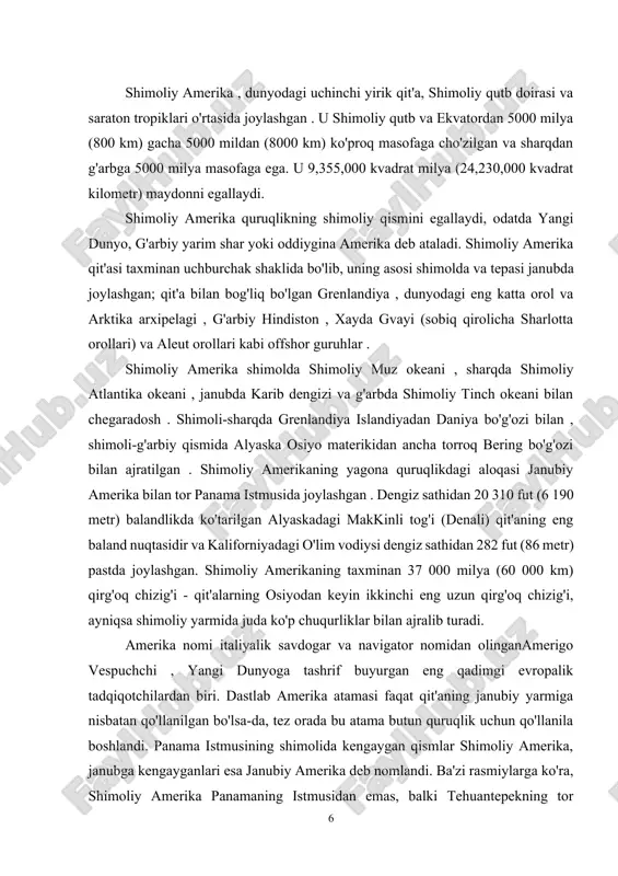 erikadan bo'lingan, ammo jismonan yaqin. ba'zi geograflar amerika qo'shma shtatlarining janubiy chegarasidan kolumbiyaning shimoliy chegarasigacha bo'lgan hududni o'rta amerika sifatida tavsiflaydilar , bu markaziy amerikadan farq qiladi, chunki u meksikani o'z ichiga oladi. o'rta amerikaning ba'zi ta'riflari g'arbiy hindistonni ham o'z ichiga oladi. 2-rasm. nachvak fyordi nachvak fyord torngat tog'laridagi nachvak fyordi, labrador, kanada. shimoliy amerikada yer yuzidagi eng qadimgi jinslardan ba'zilari mavjud . uning geologik tuzilishi kanada (laurentian) qalqoni deb ataladigan prekembriy jinsining barqaror platformasi atrofida qurilgan . qalqonning janubi-sharqida qadimgi appalachi tog'lari ko'tarilgan ; gʻarbda esa materik quruqlik maydonining deyarli uchdan bir qismini egallagan yoshroq va ancha balandroq kordilyera togʻlari koʻtarilgan. bu ikki togʻ kamarlari orasida gʻarbda buyuk tekisliklar va sharqda markaziy pasttekisliklarning odatda tekis hududlari joylashgan . shimoliy amerika qit'a sifatida kanada shimolidagi arktikaning qutbli mintaqalaridan va alyaskadan janubgacha meksika va markaziy amerika mamlakatlarigacha cho'zilgan. geograflar odatda qit'ani jismoniy va madaniy geografiyadagi farqlarga ko'ra ikkita alohida hududga …