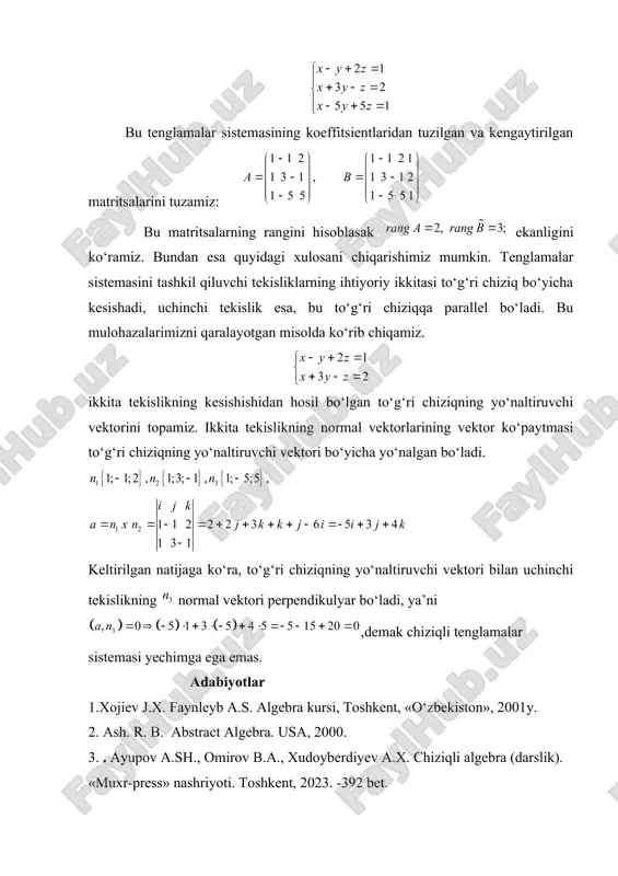 ge30.wmf oleobject35.bin image31.wmf oleobject36.bin image32.wmf oleobject37.bin image33.wmf oleobject38.bin image34.wmf oleobject39.bin oleobject1.bin image35.wmf oleobject40.bin image36.wmf oleobject41.bin image2.wmf 1111 2222 3333 ; ; ; axbyczd axbyczd axbyczd ++= ì ï ++= í ï ++= î 1111111 2222222 3333333 , abcabcd aabcabcd abcabcd æöæö ç÷ç÷ =a= ç÷ç÷ ç÷ç÷ èøèø % a % a 3, a £ 3 a £ % 1)0,0;2)0,1;3)1,1; 4)1,2;5)2,2;6)2,3; 7)3,3. rangarangarangarangarangaranga rangarangarangarangarangaranga rangaranga ====== ====== == %%% %%% % ( ) ( ) rara = % 0 xyz 123 , va ppp 12 , pp 3 p 3,3 rangaranga == % 2,2 rangaranga == % 1,2; rangaranga == % 1,1 rangaranga == % 2,3 rangaranga == % 2 ranga = a 11 22 0 ab ab ¹ 1 p 2 p 3 , p 1 p 3 p 2,3; rangaranga == % 21 32 551 xyz xyz xyz -+= ì ï +-= í ï -+= î ÷ ÷ ÷ ÷ …