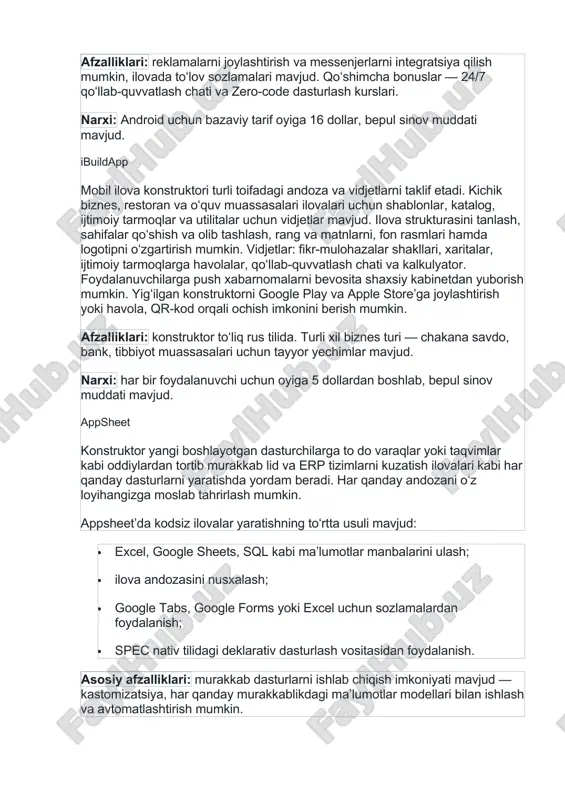 noldan yaratish uchun dasturchi ikkita muhim harakatni qilishi kerak: 1. maqsadni aniqlab olish → texnologiyani tanlash har doim maqsadli auditoriya va mahsulotni testdan oʻtkazish natijasi bilan bogʻliq. agar vazifa iphone, ipad, “aqlli” televizor va soatlar foydalanuvchilarini maksimal darajada jalb qilish boʻlsa, u holda dasturchiga eng yangi texnologiyalar kerak boʻladi. android uchun bu kotlin dasturlash tili, ios uchun — swift. agar maqsad operatsion tizimlarning eski versiyalarini qoʻllab-quvvatlash boʻlsa, android uchun — java, apple mahsulotlari uchun objective-cʼni tanlash kerak. 2. tilni tanlash → android dasturchilar kotlin yoki javaʼdan foydalanadi. kotlin — uchinchi tomon taqdim etgan til boʻlib, baʼzida dastur hajmiga qoʻyilgan yuqori talablar tufayli hamma loyihalarga ham mos kelmaydi. ammo kotlin tilida yozilgan dasturlar zamonaviy, tezkor va xavfsizdir. java — keng tarqalgan taniqli til, shuning uchun dasturchilar androidʼga asoslangan vazifalar uchun koʻpincha uni tanlaydi. garchi u unchalik qulay boʻlmagan sintaksis va yuqori kirish chegarasiga ega boʻlsa ham. ios dasturlari uchun odatda swiftʼdan …
