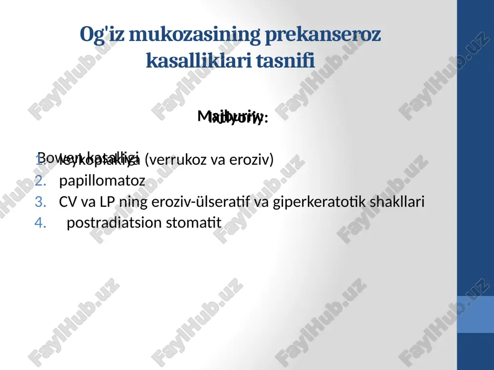 atrofiya mavjud. sifilitik papulalar odatda kattaroq, yumaloq yoki tasvirlar shaklida, kulrang-oq qoplama bilan qoplanadi, odatda jarohatlanganda olib tashlanadi. er yuzida oqish treponemalar uchraydi. davolash asimptomatik liken planusi bilan davolanish talab qilinmaydi. kasallikka olib kelishi mumkin bo'lgan dori-darmonlarni qabul qilishni to'xtatishingiz kerak. ko'pgina hollarda kasallik o'z-o'zidan o'tib ketadi. yangi paydo bo'lgan sabab omillari tufayli bir necha yildan so'ng qayta rejalashtirish mumkin. magistral yoki ekstremitalarning liken planusining aksariyat holatlari mahalliy vositalar, birinchi navbatda glyukokortikoidlar bilan davolanadi. ekstremitalarda giperkeratotik shikastlanishlar uchun yuqori faollikdagi malhamlar yoki kremlardan foydalanish mumkin (masalan, klobetasol yoki flucinonid. okluziv bog'lamalarni o'rash orqali samaradorlikni oshirish mumkin. boshqa davolash usullariga chidamli giperkeratotik plakatlar uchun 5-10 mg / ml triamtsinolon asetonidning sho'r eritmasi yuborilishi mumkin. 4 hafta ichida. mahalliy liken planusi uchun mahalliy terapiya samarasiz, shuning uchun fototerapiya yoki tizimli preparatlarni qo'llash kerak. tizimli glyukokortikoidlarni, masalan, 2-6 xafta davomida kuniga bir marta 20 mg prednizonni qo'llash kerak. davolashni to'xtatish bilan qayt qilish …