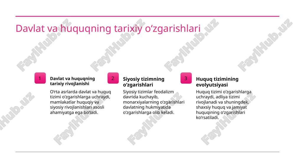 araqqiyotiga oid ma’lumotlar, uning huquq tizimi va siyosiy tuzilishi. 2 feodalizmning tashqi siyosati mo‘g‘ul imperiyasida feodalizmning siyosiy tuzilishi va uning ahamiyati, huquq tizimi tushunchalari va huquqiy normativlar. 3 huquq tizimi va adolat mo‘g‘ul imperiyasidagi huquq tizimi, adliya sohasidagi taraqqiyot, qonunlar va ularning amalga oshirilishi. feodalizmning siyosiy va iqtisodiy to‘g‘risidagi o‘rni 1 siyosiy muamolar feodalizmning siyosiy to'g'risidagi o'rni, quyidagi qadamlarga asoslangan bo'lishi: davlat sohasida iqtisodiy va siyosiy rivojlanish, huquqiy tartibni o'zida olish. 2 iqtisodiy tuzumlar feodalizmning iqtisodiy to'g'risidagi o'rni, agrar tizimda bo'lgan ommaviy boylik va uning tuzumlaridagi iqtisodiy faollikni belgilashda yashirinligi aks ettiradi. 3 o'rtacha tartib feodalizmning siyosiy va iqtisodiy to'g'risidagi o'rni, o'rtacha tartibni shakllantirgan va huquqiy tartibning o'zida olishgan davlat modelini tushunishga yordam beradi. feodalizmning ijtimoiy ta’siri va huquq tizimi ijtimoiiy ta'sir huquq tizimining o'zgarishi ijtimoiy xususiyatlar feodalizmning ijtimoiy ta'siri jamiyat tuzilishini o'z ichiga olgan, insonlarning aloqalarini va huquq tizimini shakllantirgan. feodalizm davrida huquq tizimi o'sishga boshladi, shuningdek, huquqni muhofaza …