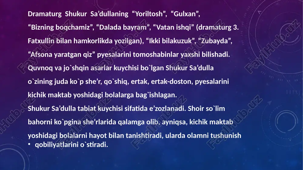 shukur sa’dulla hayoti va ijodi - Page 5
