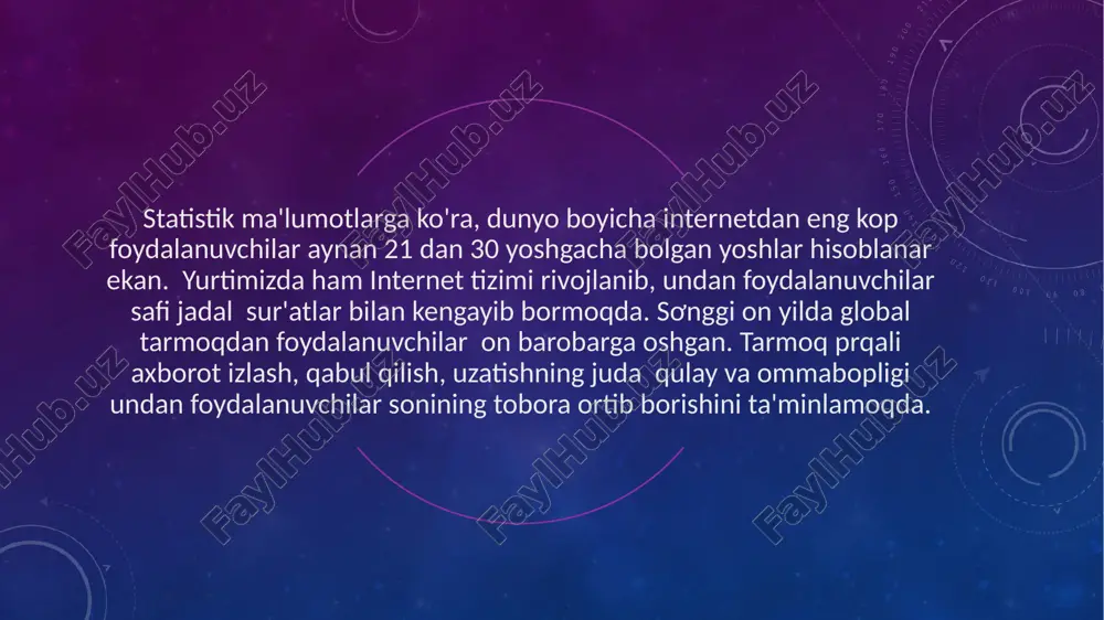 ekani taʼkidlandi. vorkshop ishtirokchilari hozirgi zamon yoshlarining ijtimoiy tarmoqlardan samarali foydalanishi, kibersotsiallashuv tahdidi, internetning taʼsiri va boshqa masalalarni muhokama qildi. ijtimoiy tarmoqlarning xatari: (jaholatga qarshi ma’rifat) inson salomatligi u oziqlanayotgan neʼmatlar sofligiga bogʻliq boʻlganidek, shaxs dunyoqarashining sogʻlomligi va ilm saviyasi oʻzlashtirayotgan maʼlumot va bilimlarining manbalariga bogʻliqdir. shu sababdan, davrimizda internet tarmogʻidan foydalanish odobi ijtimoiy odoblarning eng ahamiyatlilaridan biri hisoblanadi. aslida, internet, ayniqsa, ijtimoiy tarmoqlarni tashkil etishdan asosiy maqsad ilm olish imkoniyatlarini osonlashtirish, oʻzaro munosabatlarda qulaylik yaratish edi. biroq bugungi kunga kelib, ularning vazifalari tobora kengayib, maqsadlari ham o‘zgarib bormoqda. har narsaning yaxshi va yomon tarafi boʻlganidek, so‘nggi paytlarda ijtimoiy tarmoqlarning ham jiddiy xatarlari yuzaga chiqmoqda. jumladan, ayni davrda ayrim buzg‘unchi oqimlarning internetdan g‘arazli maqsadlar foydalanayotgani, yoshlarni o‘z domiga tortayotgani, ayrim saytlarda bexayolik, turli fitnalar jamiyatni beqarorlashtiruvchi yolgʻon maʼlumotlar berilayotganini kuzatishimiz mumkin. shuning uchun ham xalqimiz, xususan, yoshlarni ana shunday xatarlardan ogoh etish har bir ziyoli insonning eng dolzarb vazifasiga aylanib …