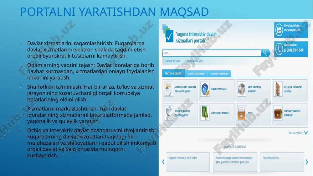 o’zbekiston respublikasi yagona davlat xizmatlari portallari bilan ishlash - Page 5