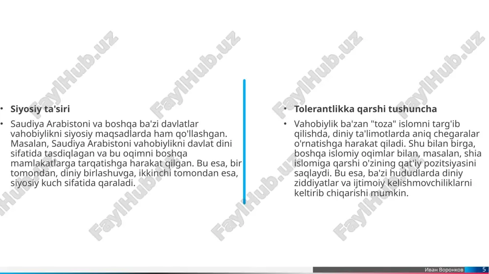 vahobiylikning bugungi kundagi ahamiyati va g’oyalari - Page 5