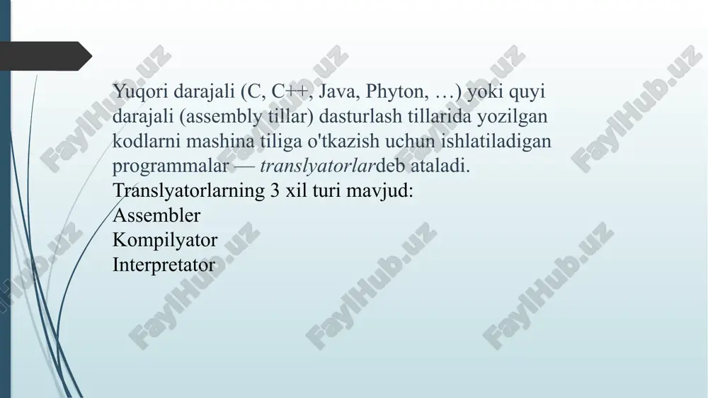 yuqori darajali dasturlash tillari - Page 5