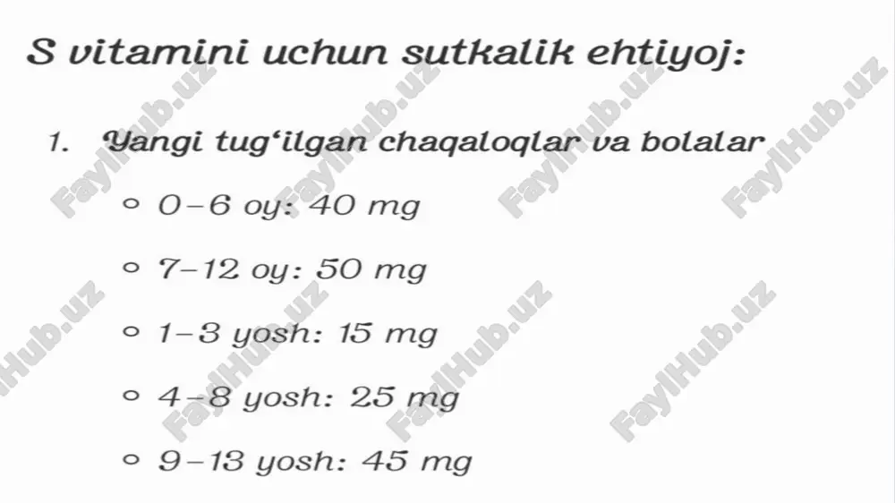 organizmning c vitamini ga ehtiyojini baholash - Page 5