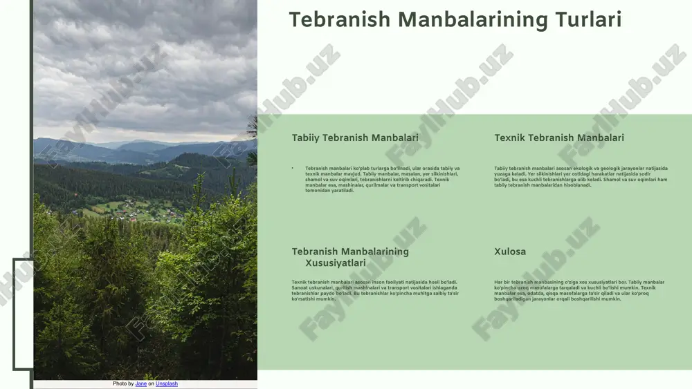 s² dan ortiq bo'lmasligi kerakligini ko'rsatadi. normativlar va talablar photo by jane on unsplash 04.26.24 04.26.24 shovqin va tebranishning ijtimoiy ta'siri shovqin va tebranish korxonada ijtimoiy munosabatlarga ta'sir qiladi, ishchilar orasidagi o'zaro aloqalarni va ish samaradorligini pasaytirishi mumkin. shovqin va tebranish, ishchilarning ruhiy holatini yomonlashtiradi va ularning ish joyidagi o'zaro munosabatlariga salbiy ta'sir ko'rsatadi. bunday sharoitlarda, ishchilar o'rtasida tushunmovchiliklar, norozilik va stress ko'payadi, bu esa jamoada ishonch va hamkorlikni pasaytiradi. ijtimoiy ta'sirlar ish samaradorligi shovqin va tebranish darajasi bilan bevosita bog'liq. yuqori darajadagi shovqin va tebranish, ishchilarning diqqatini chalg'itadi va ishni bajarish qobiliyatini pasaytiradi. tadqiqotlar shuni ko'rsatadiki, ishchilar o'rtasida ijtimoiy aloqalar va ruhiy salomatlik yaxshilanishi uchun shovqin darajasini kamaytirish zarur. ish samaradorligi tadqiqotlar shuni ko'rsatadiki, korxonalarda shovqin va tebranishni kamaytirish orqali ishchilarning samaradorligini 15-20% ga oshirish mumkin. bunday o'zgarishlar ijtimoiy aloqalarni mustahkamlash, ishchilar o'rtasida ruhiy salomatlikni yaxshilash va umumiy ish muhitini yaxshilashga olib keladi. tadqiqot natijalari photo by eugene kuznetsov …