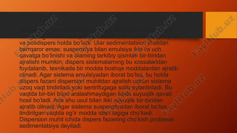 dispersion sistemalar va ularning tibbiyot va tibbiy profilaktika sohasida ishlatilishi - Page 5