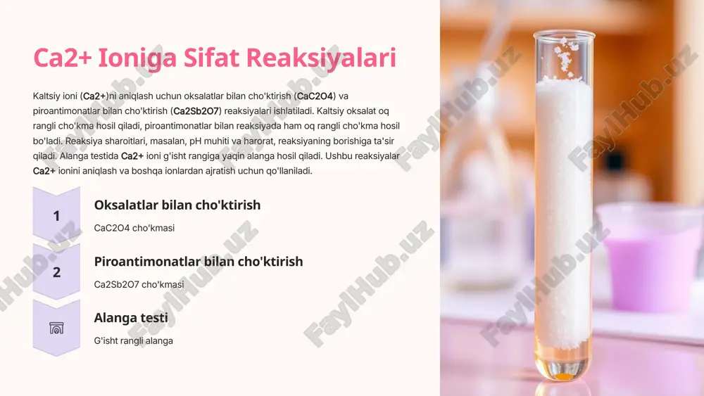 beshinchi va oltinchi analitik guruh kationlariga sifat reaksiyalari - Page 5