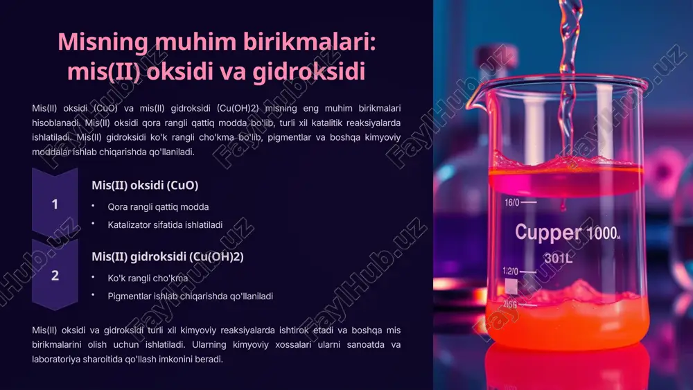 11-guruh elementlari: mis va uning birikmalari - Page 5