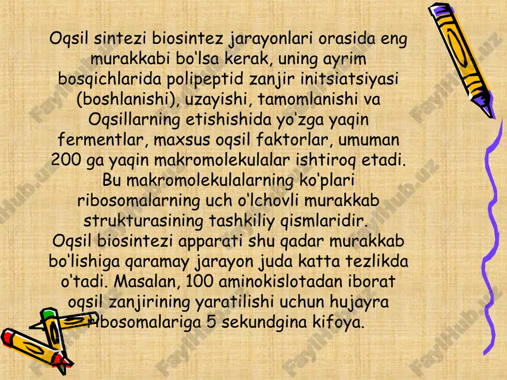 oqsillar biosintezi jadvali - Page 5