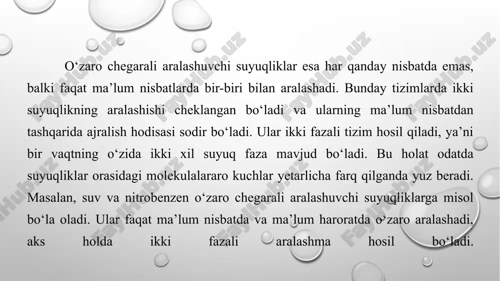 "o‘zarochegarali aralashuvchi suyuqliklarning holat diagrammalari" - Page 5