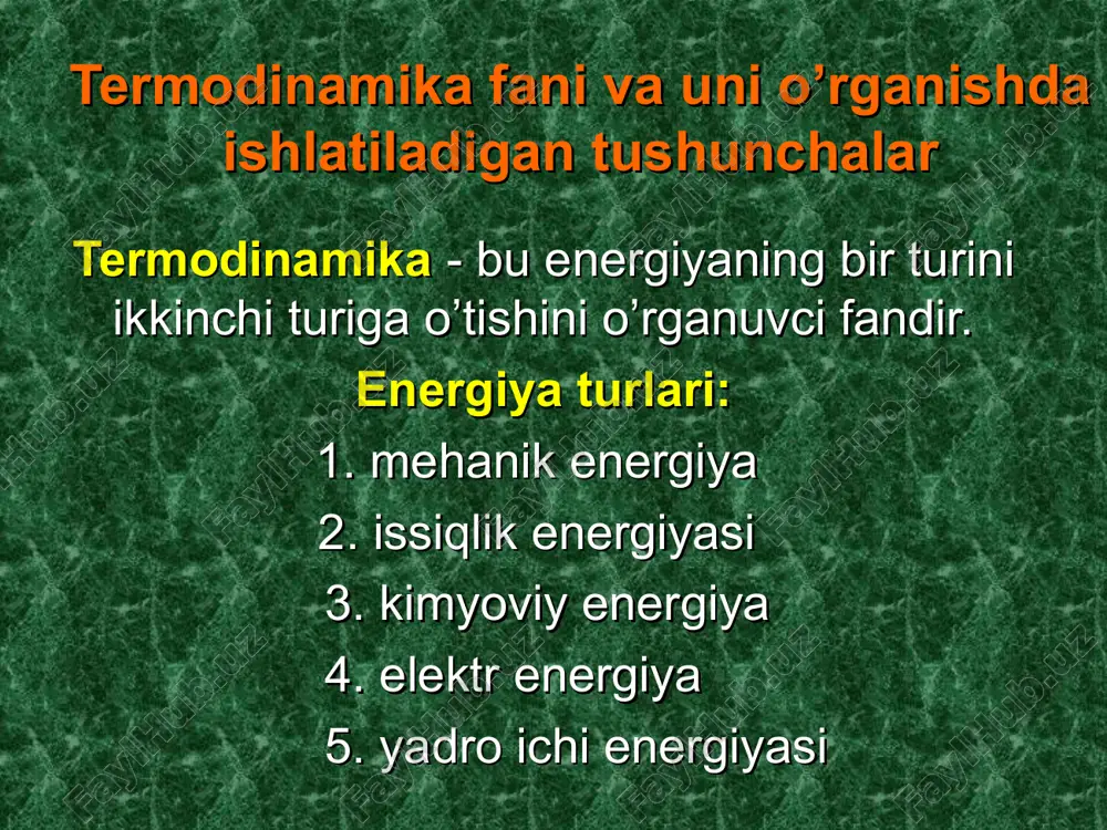 kimyoviy termodinamika va bioenergetika - Page 5