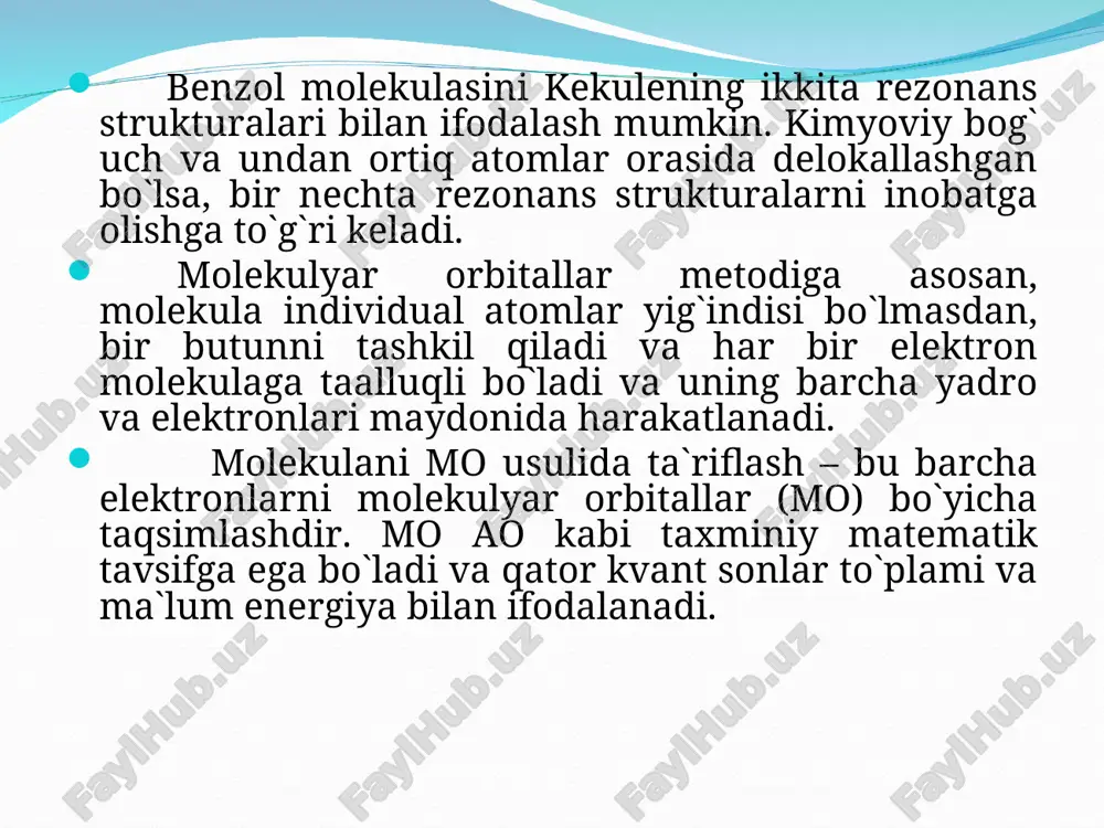 ulada atomlarning o’zaro birikish tarkibiga ham bog’liq. masalan, etil spirt (vino spirti) bilan dimetil efirning tarkibi bitta empirik formula c2h6o bilan ifodalanadi, lekin ularning xossalari turlicha: etil spirtning qaynash temperaturasi 78,3°c bo’lgan suyuqlik, dimetil efir esa 23,6°c da suyuqlikka aylanadigan gaz. tarkibi va molekular massasi bir xil, lekin molekulalarining tuzilishi har xil, shu sababli xossalari ham turlicha bo’lgan moddalar izomerlar deyiladi. organik kimyoning rivojlanishi jarayonida izomeriya tushunchasi chuqurlashib, fazoviy kimyo tasavvurlari hisobiga yangi mazmun bilan boyidi. hozirgi vaqtda izomerlar deb, tarkibi bir xil, ammo ularning fazoda joylashishi bilan farqlanadigan birikmalarga aytiladi. shu ta’rifga ko’ra izomerlar ikkita asosiy guruhga bo’linadi: tuzilish izomerlari va fazoviy izomerlar. tuzilish izomerlari kimyoviy tuzilishi bilan o’zaro farqlanadi, shuning uchun ular tuzilish izomerlari deb ataladi. butan va izobutan, pentan-1 va siklopentan tuzilish izomerlariga misol bo’ladi, organik birikmalarning fazoviy tuzilishini fazoviy tuzilishini fazoviy kimyo o’rganadi. fazoviy kimyoni uch o’lchovli fazodagi birikmalarning kimyosi deb atash mumkin. birikmalarning fazoviy tuzilishi …