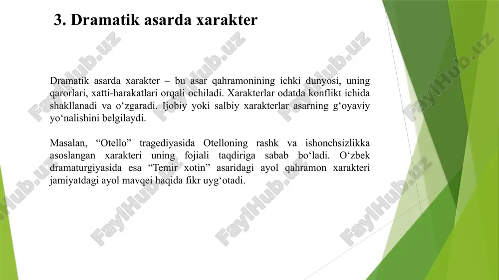 dramatik asar haqida taqdimot - Page 5