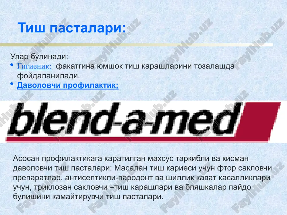 og’iz bo’shligi gigenasi va asosiy gigenik vositalar - Page 5