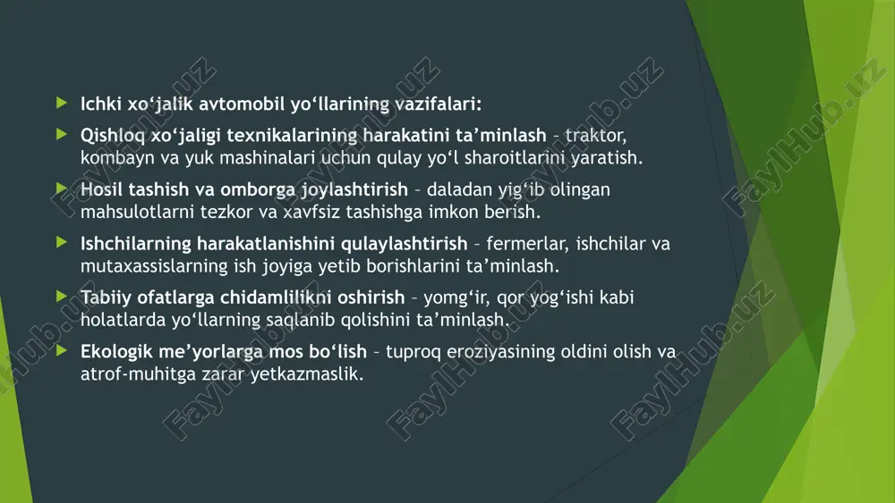 ichki xo‘jalik avtomobil yo‘llari - Page 5