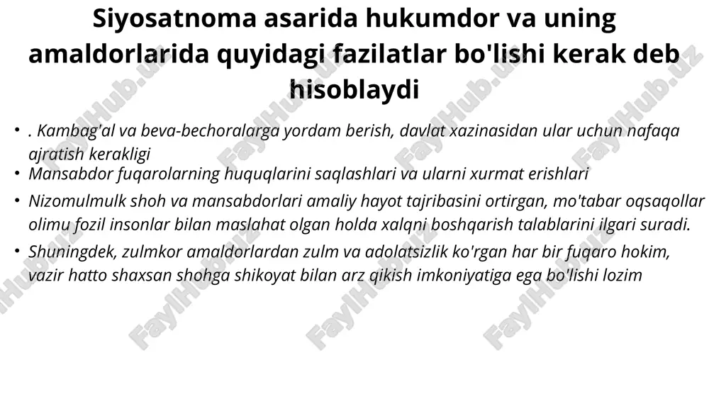 nizomulmulkning asari va uning ahamiyat - Page 5